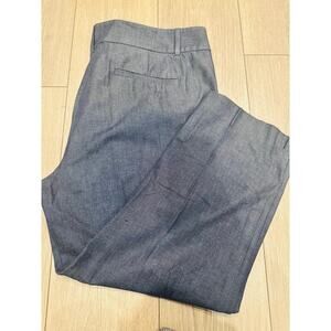 Women’s Ann Taylor Factory Navy Cropped Dress Pants Size 16 Straight Leg